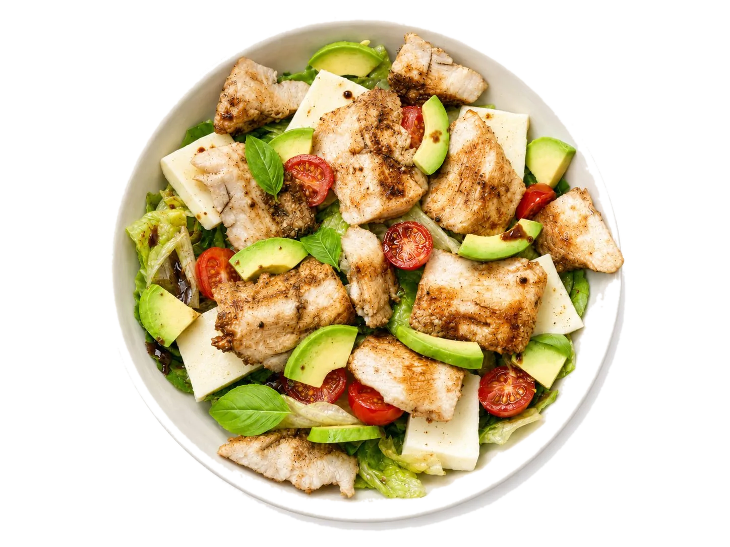 Cafe-style healthy plated meal